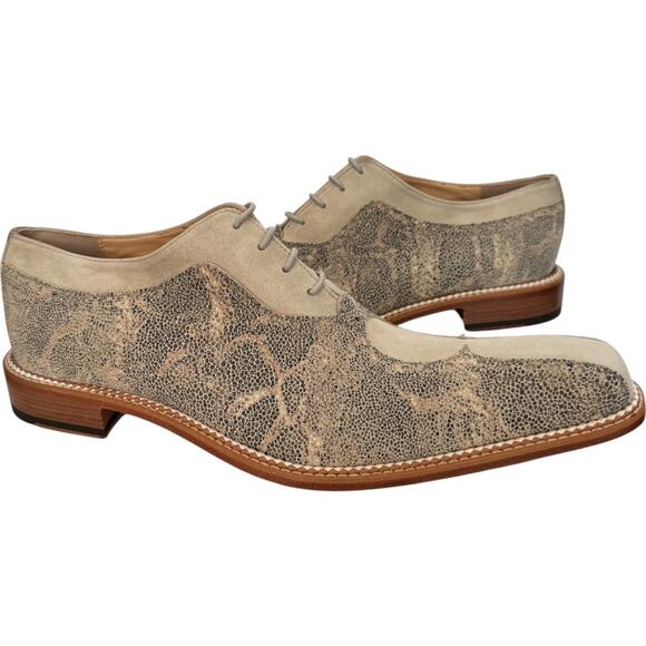 NEW Emilio Franco Italy Stingray Embossed Oxford suede Shoes 42.5 EU / 9.5 US - Picture 15 of 16